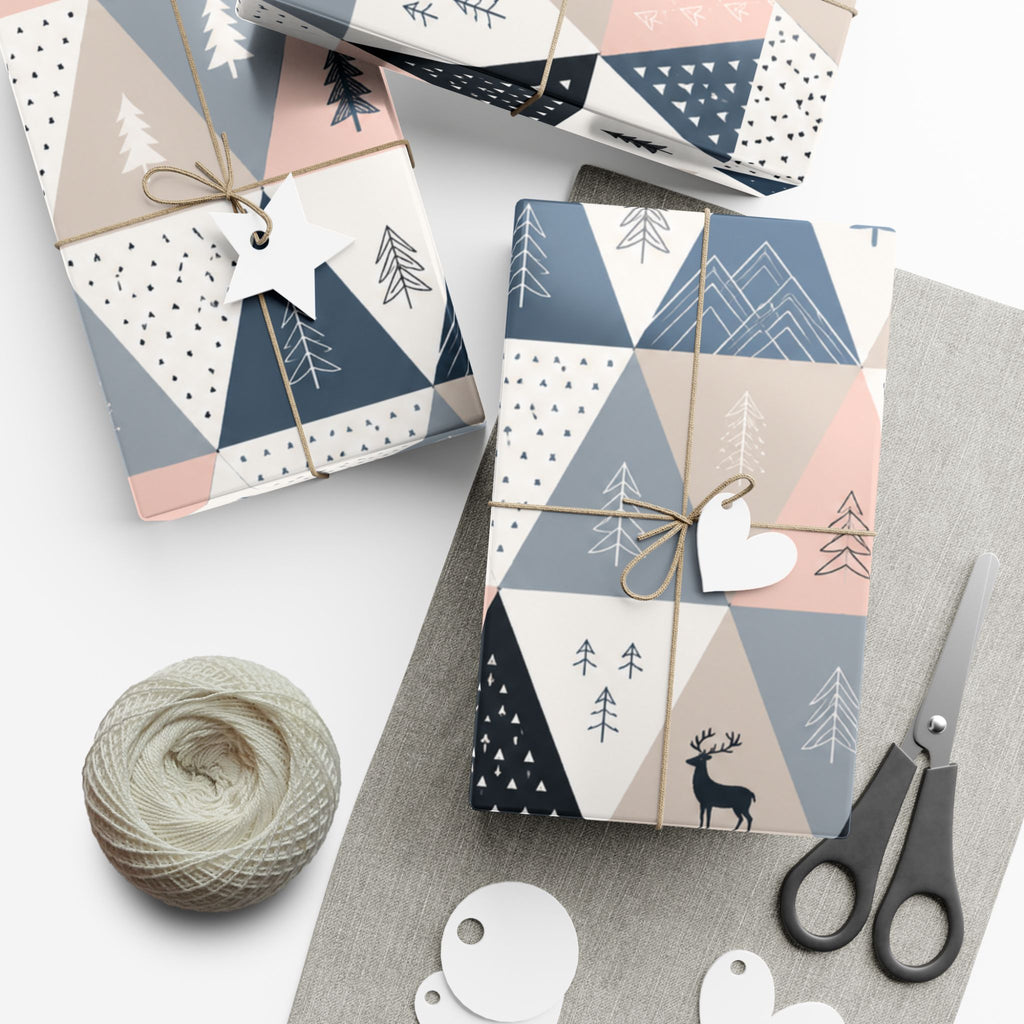 Gift Wrap Paper — Minimalist Scandinavian geometric pattern