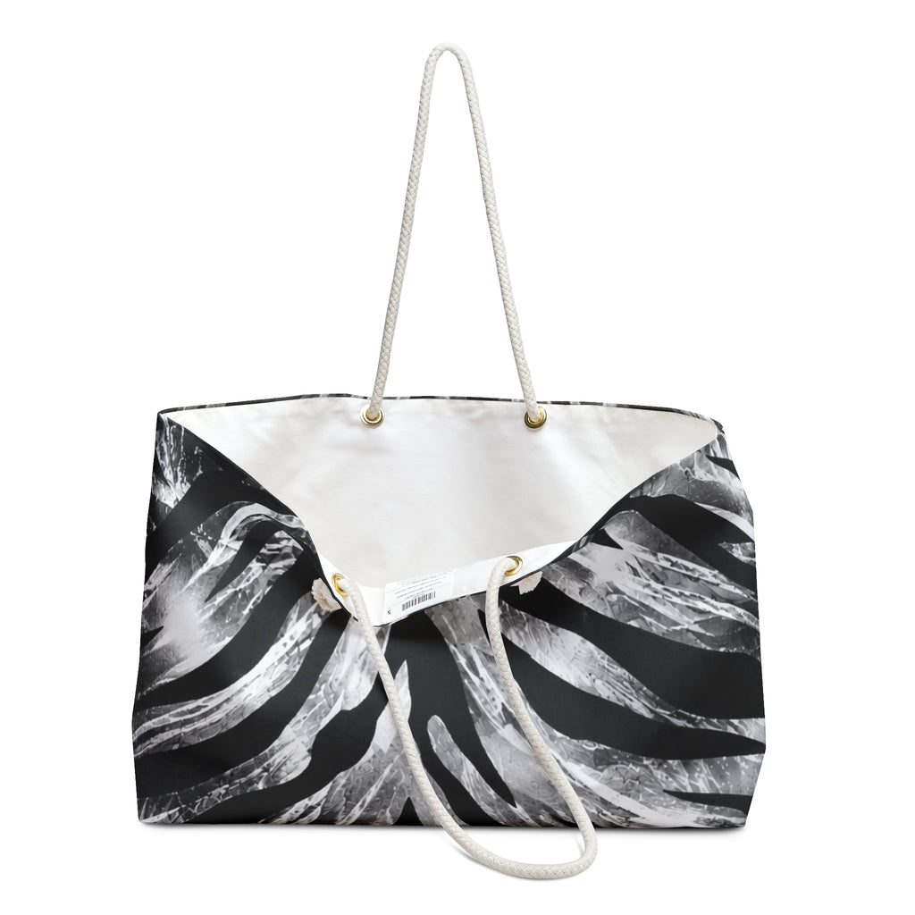 Swirling Zebra Weekender Bag — Bold Safari Travel Tote