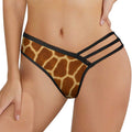 Multi-Strap Lace Briefs(All-Over Printing) - Giraffe Hide
