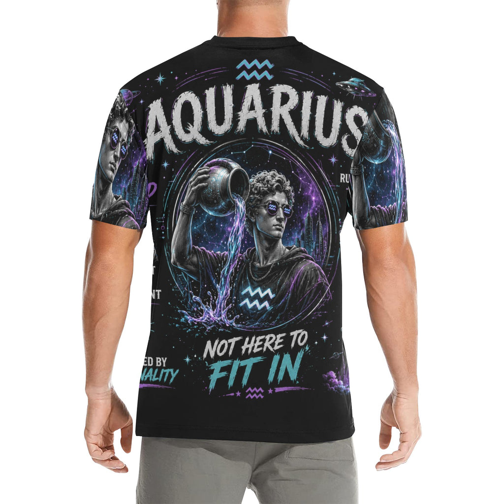 AOP T-Shirt - Aquarius - embrace the cosmic difference Men's All Over Print Crew Neck T-Shirt(T40-2)