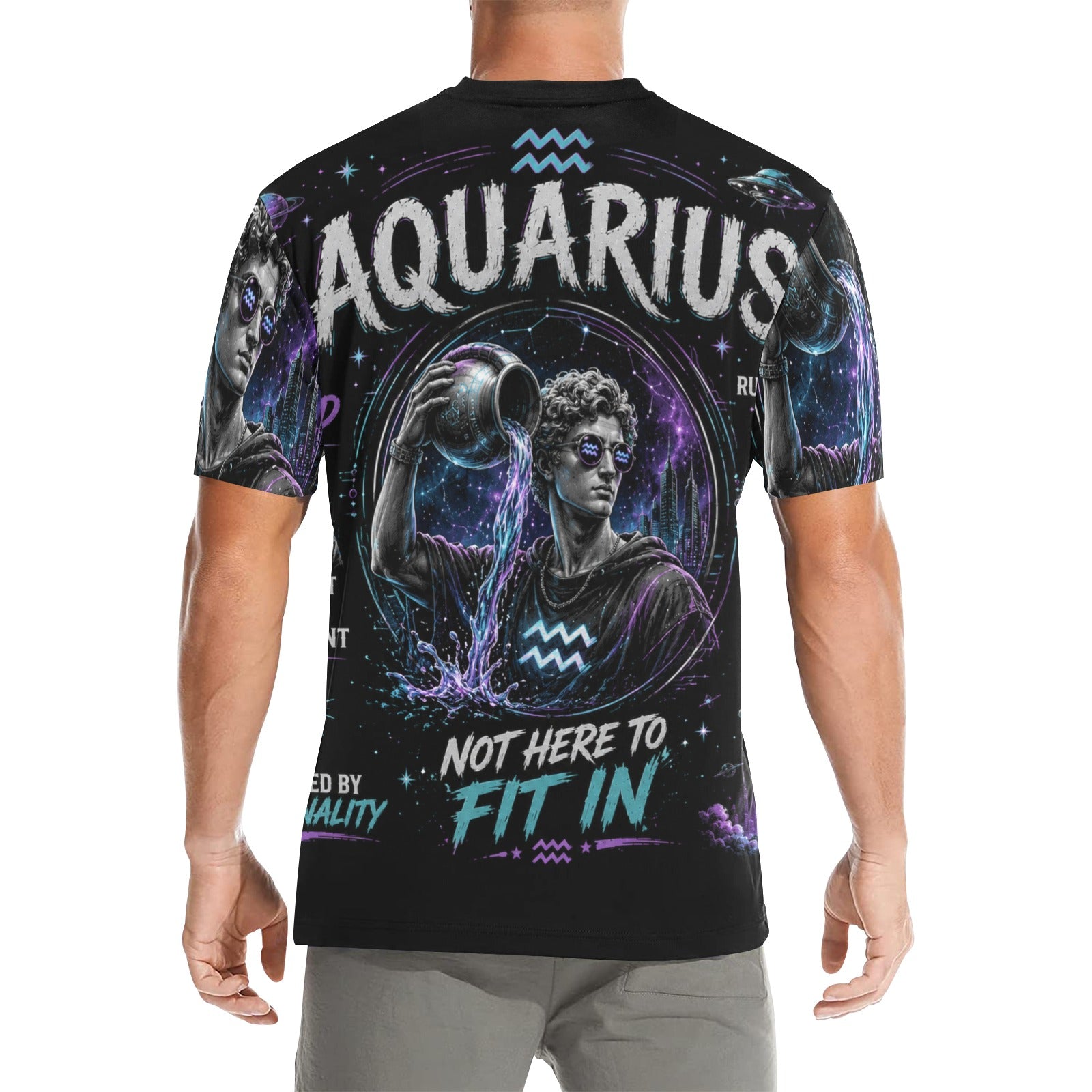 AOP T-Shirt - Aquarius - embrace the cosmic difference Men's All Over Print Crew Neck T-Shirt(T40-2)