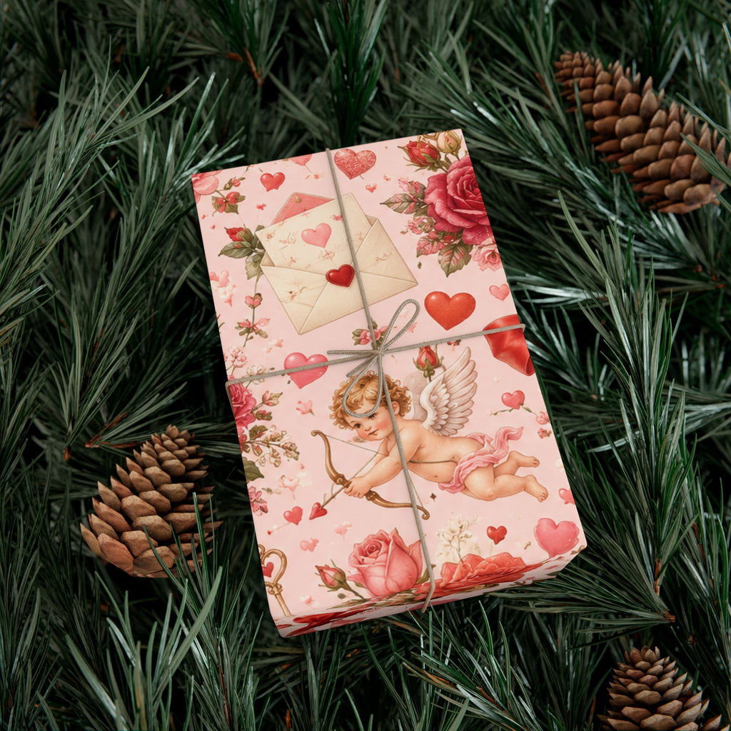 Gift Wrap Paper — Romantic vintage Valentine pattern