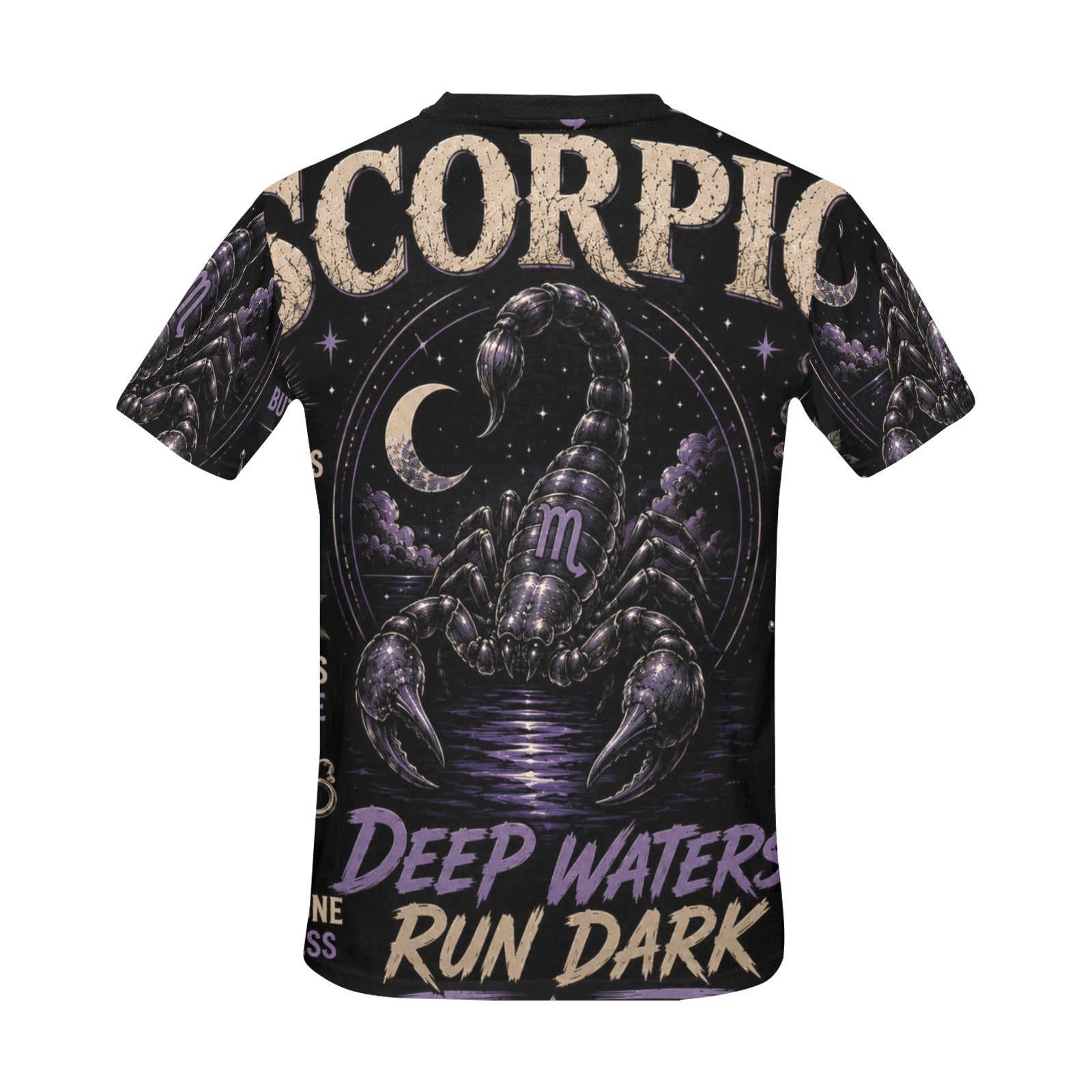 AOP T-Shirt - Scorpio - deep waters run dark Men's All Over Print Crew Neck T-Shirt(T40-2)