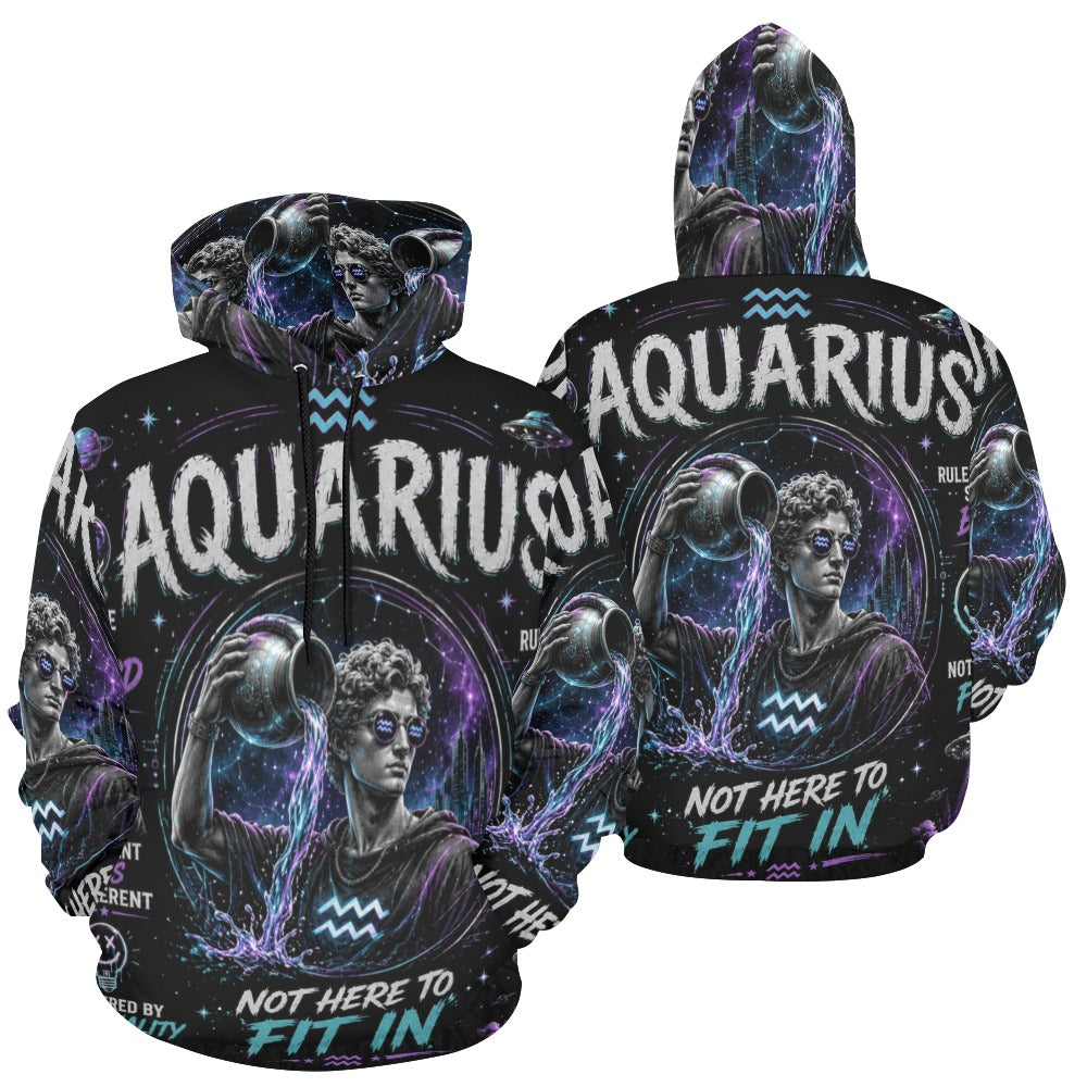 AOP Hoodie - Aquarius - embrace the cosmic difference Men's All Over Print Hoodie (USA Size) (Model H13)