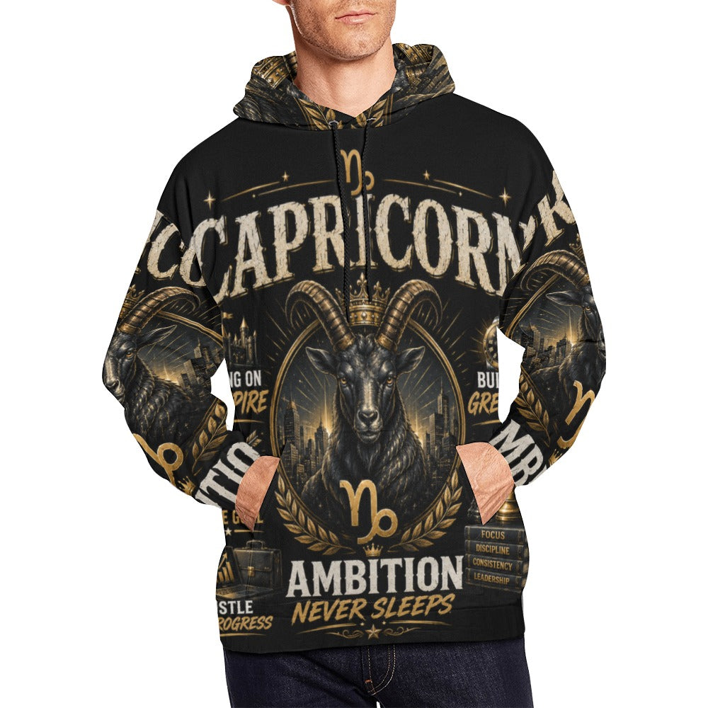 AOP Hoodie - Capricorn - ambition and empire Men's All Over Print Hoodie (USA Size) (Model H13)