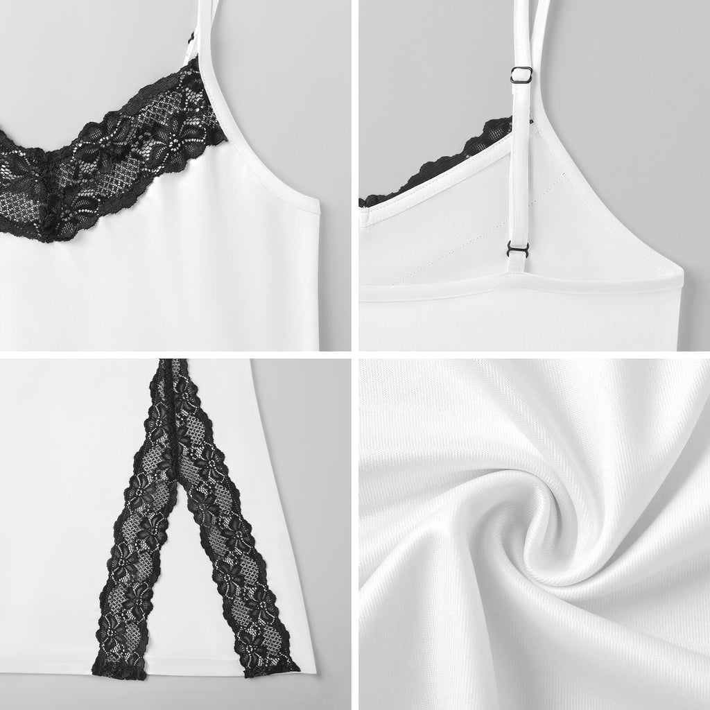 200gsm Lace Camisole Pajama Dress(All-Over Printing) - tiger-fur camouflage