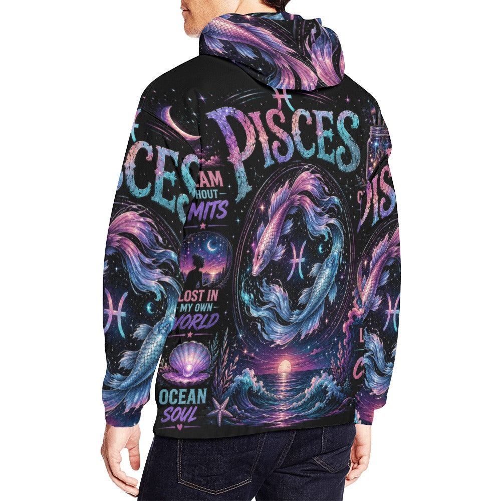 AOP Hoodie - Pisces - Dreaming in Cosmic Men's All Over Print Hoodie (USA Size) (Model H13)