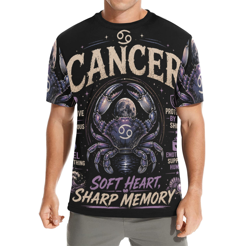 AOP T-Shirt - Cancer - Soft Heart, Sharp memory Men's All Over Print Crew Neck T-Shirt(T40-2)