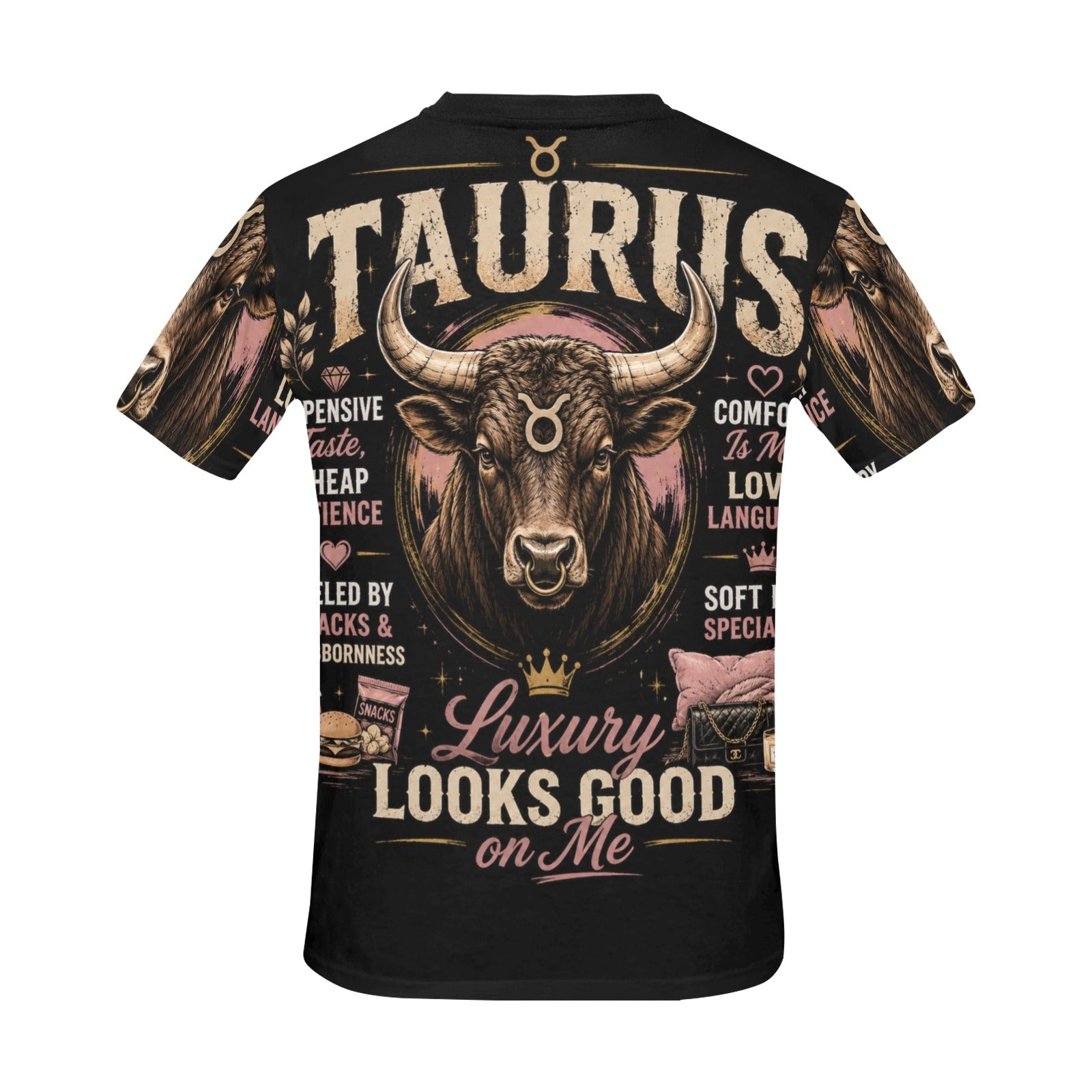 AOP T-Shirt - Taurus - Luxury looks good on me Men's All Over Print Crew Neck T-Shirt(T40-2)