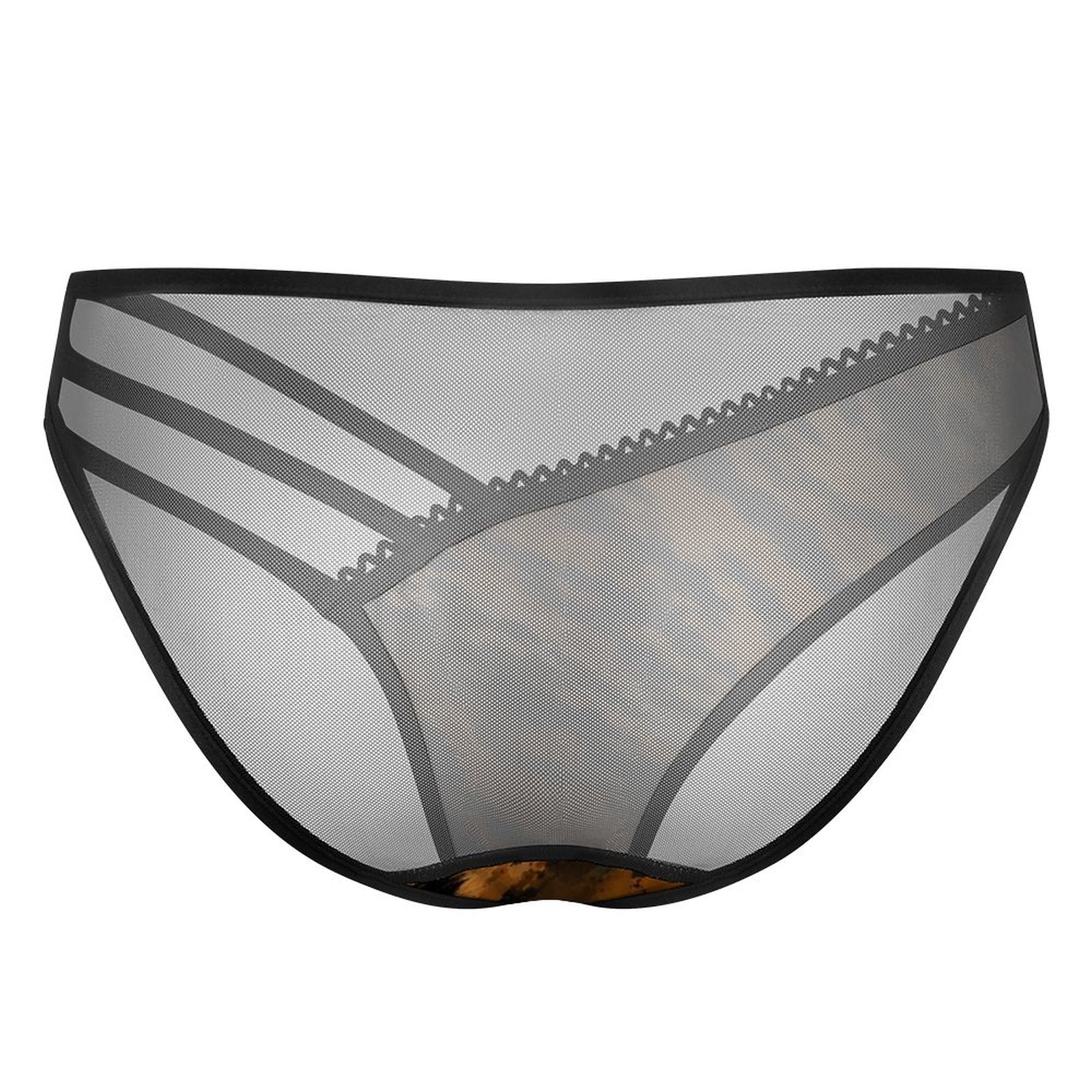 Multi-Strap Lace Briefs(All-Over Printing) - tiger-fur camouflage