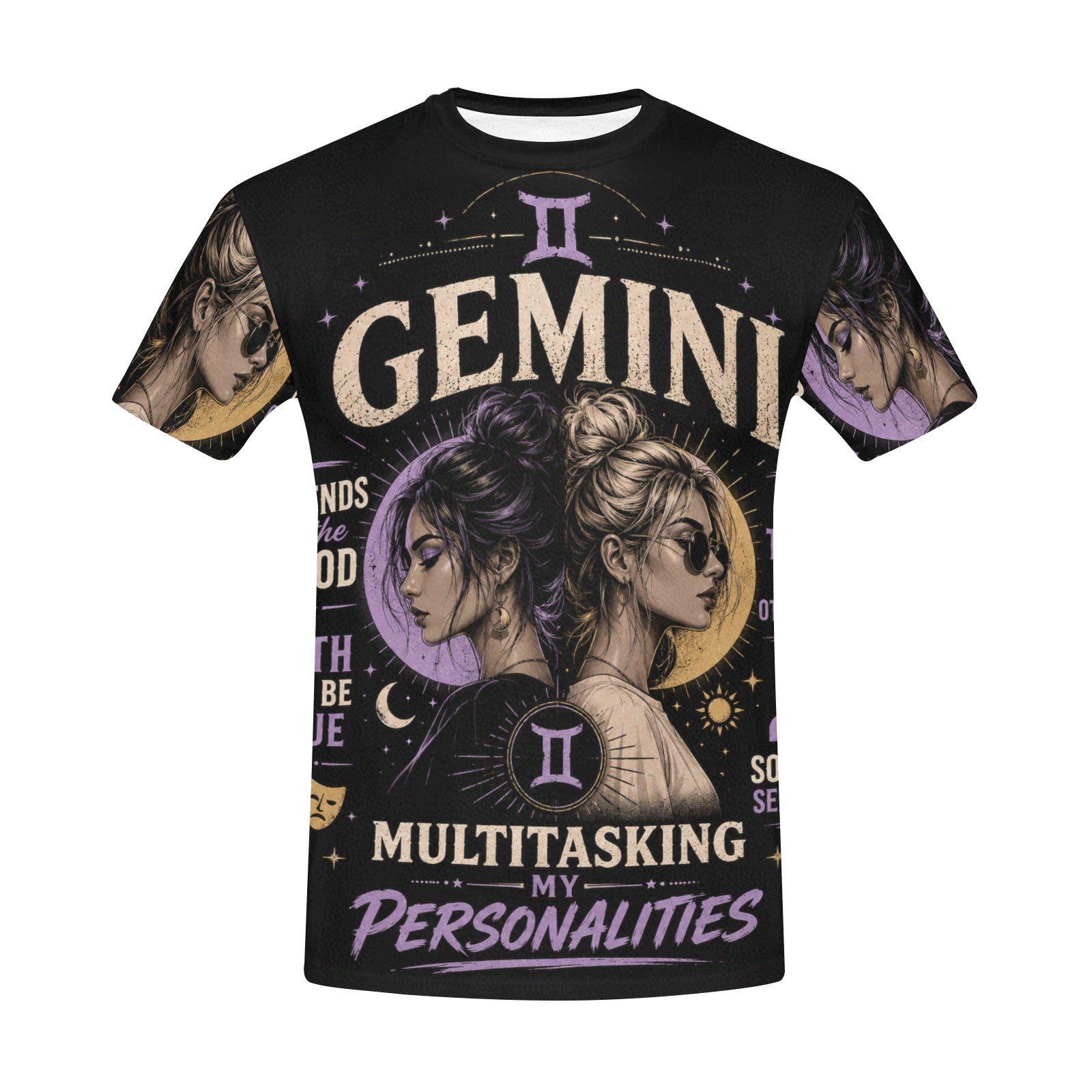 AOP T-Shirt - Gemini - Multitasking my personalities Men's All Over Print Crew Neck T-Shirt(T40-2)