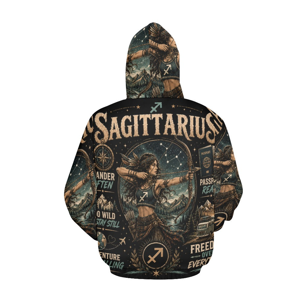 AOP Hoodie - Sagittarius - adventure and wanderlust Men's All Over Print Hoodie (USA Size) (Model H13)