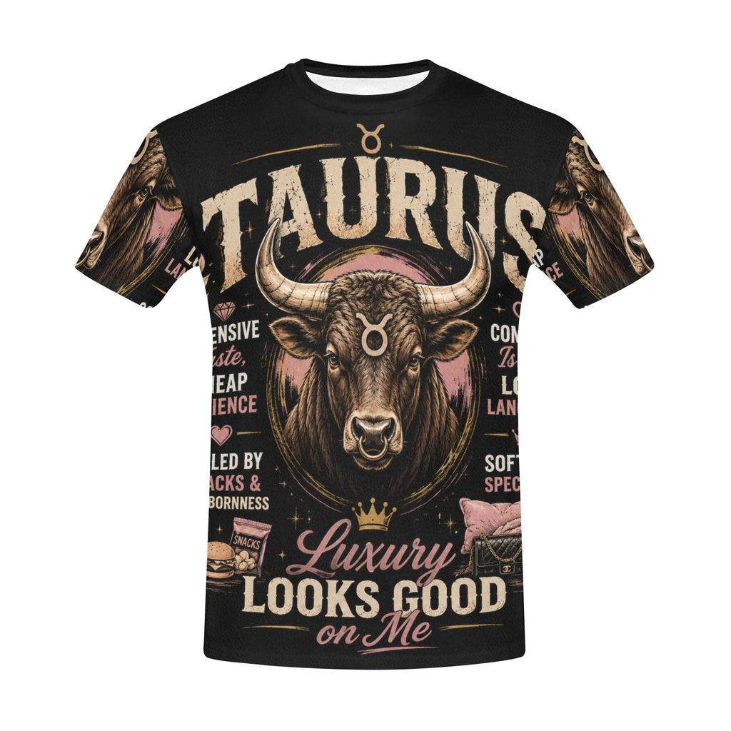 AOP T-Shirt - Taurus - Luxury looks good on me Men's All Over Print Crew Neck T-Shirt(T40-2)