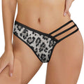 Multi-Strap Lace Briefs(All-Over Printing) - Snow leopard