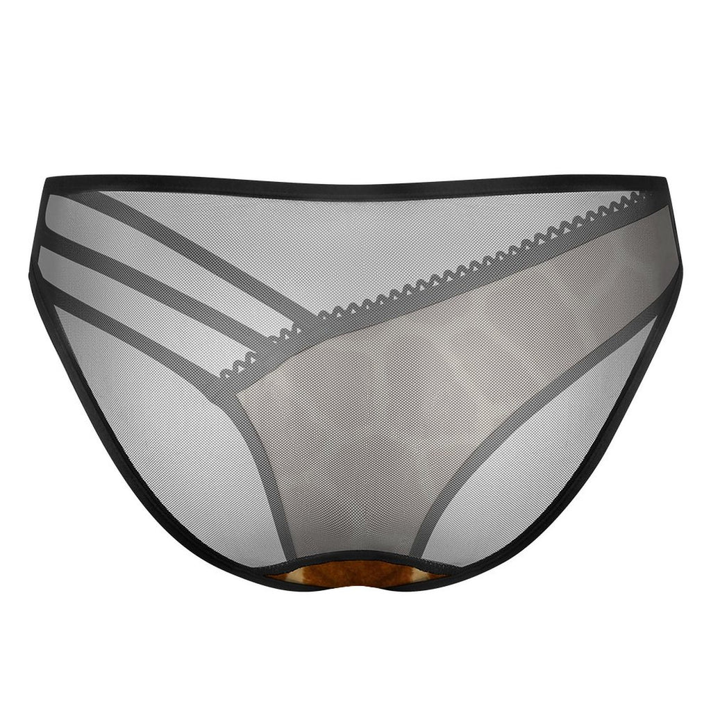 Multi-Strap Lace Briefs(All-Over Printing) - Giraffe Hide