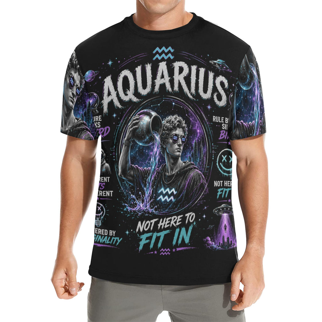 AOP T-Shirt - Aquarius - embrace the cosmic difference Men's All Over Print Crew Neck T-Shirt(T40-2)