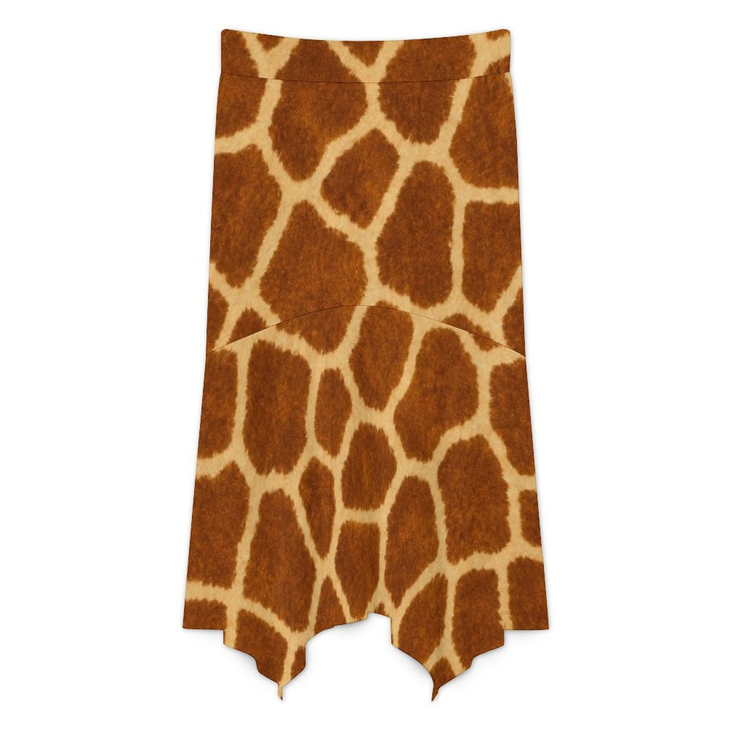 180gsm Irregular Hemmed Skirt(All-Over Printing) - Giraffe Hide