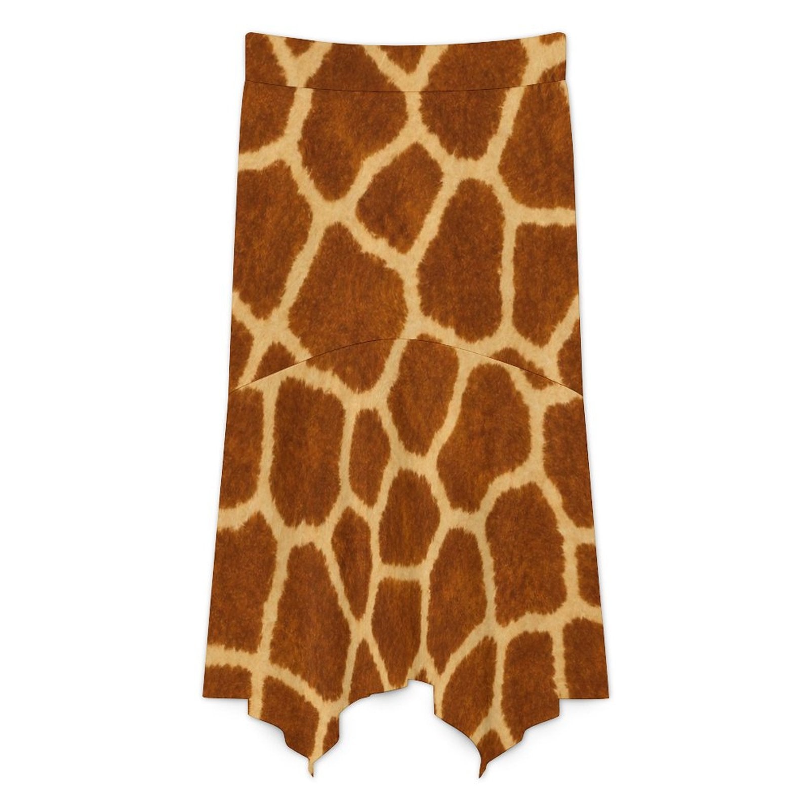 180gsm Irregular Hemmed Skirt(All-Over Printing) - Giraffe Hide