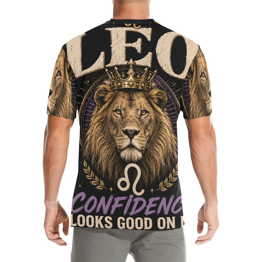 AOP T-Shirt - Leo - royal energy and confidence Men's All Over Print Crew Neck T-Shirt(T40-2)