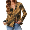 170gsm Women's Lightweight Cardigan(All-Over Printing) - Cheetah camouflage texture