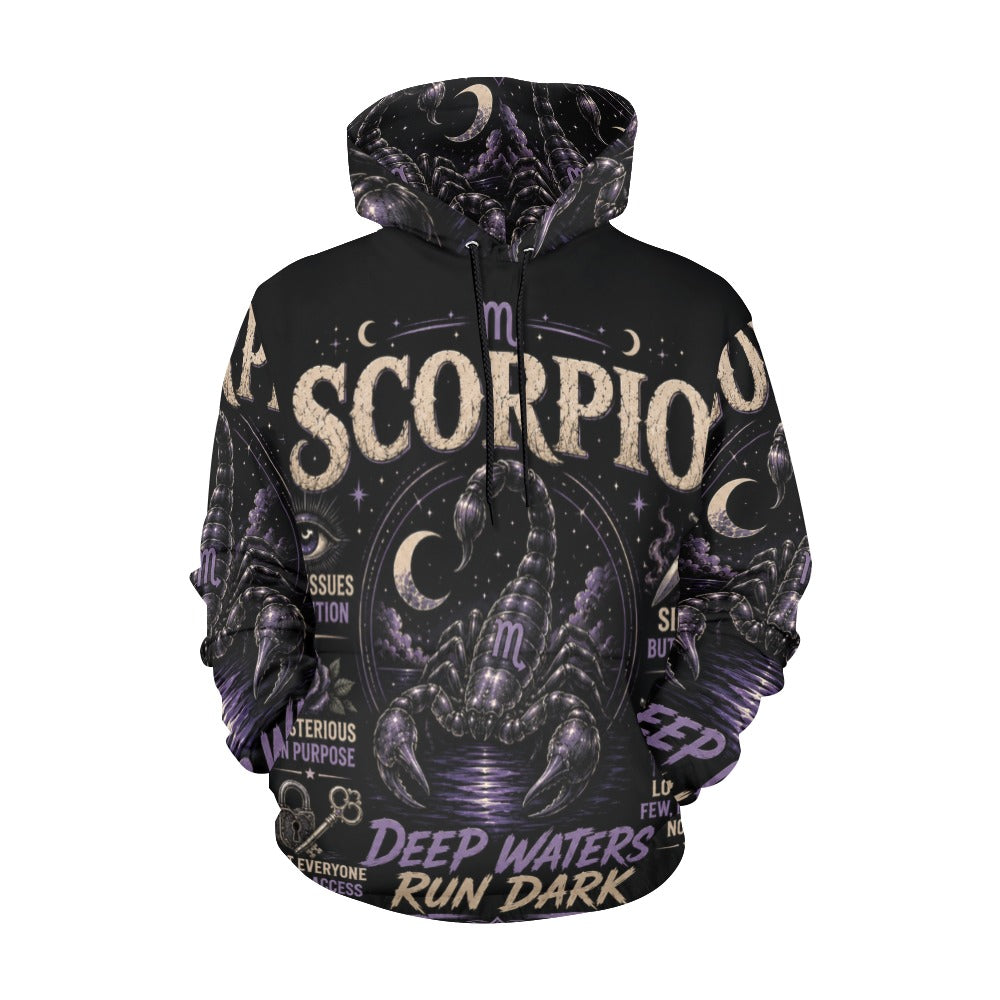 AOP Hoodie - Scorpio - deep waters run dark Men's All Over Print Hoodie (USA Size) (Model H13)