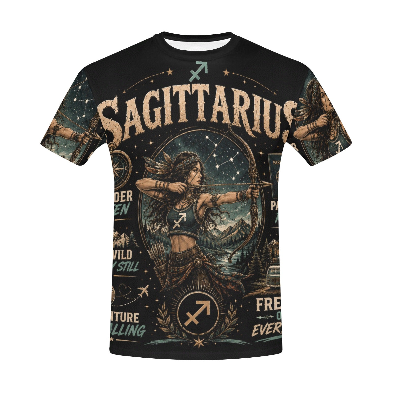 AOP T-Shirt - Sagittarius - adventure and wanderlust Men's All Over Print Crew Neck T-Shirt(T40-2)