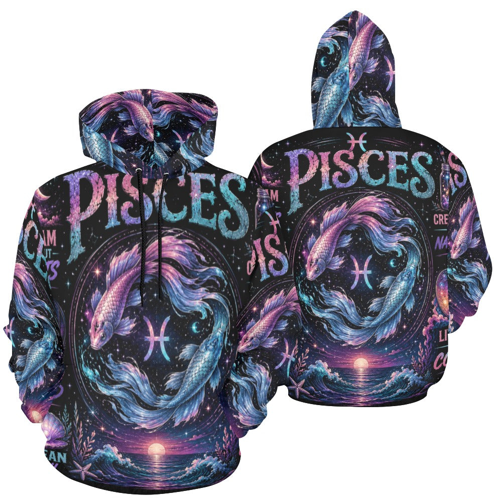 AOP Hoodie - Pisces - Dreaming in Cosmic Men's All Over Print Hoodie (USA Size) (Model H13)