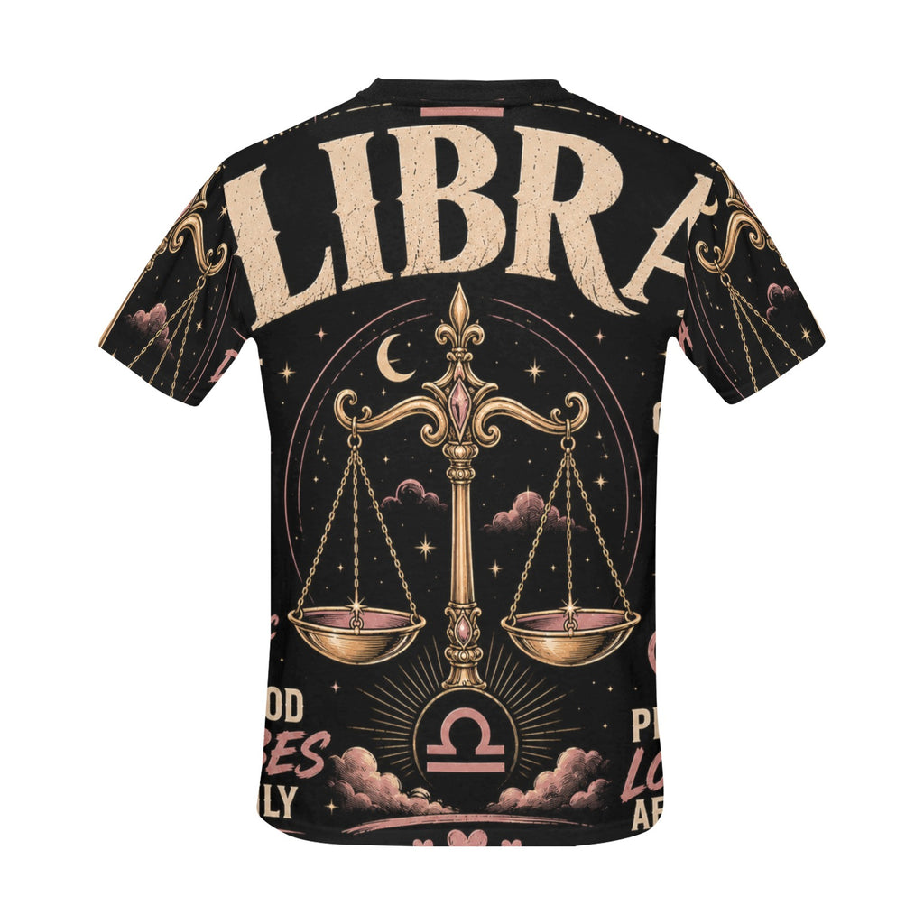 AOP T-Shirt - Libra - balance and cosmic elegance Men's All Over Print Crew Neck T-Shirt(T40-2)