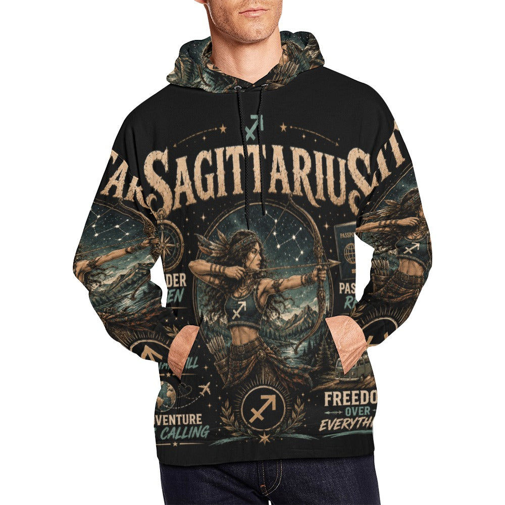 AOP Hoodie - Sagittarius - adventure and wanderlust Men's All Over Print Hoodie (USA Size) (Model H13)